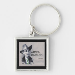 Rick London & Tom Kerr James Joyce & Ego Quote Key Ring