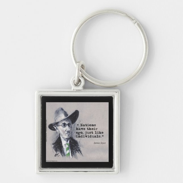 Rick London & Tom Kerr James Joyce & Ego Quote  Key Ring (Front)