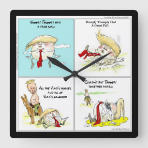 Rick London "Trumpty Dumpty" Funny Wall Clock