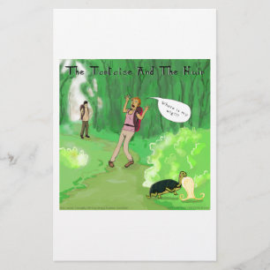Rick London Turtle And The Wig Hair Funny Stationery
