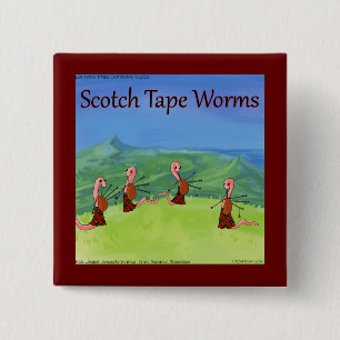 Rick London Worms From Scotland Funny 15 Cm Square Badge
