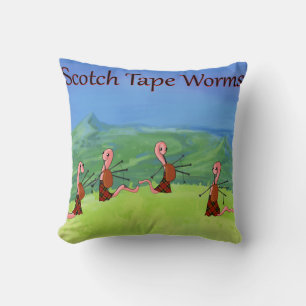 Rick London Worms From Scotland Funny Cushion