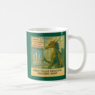 Rick London's Vegan Dragon Grocery Shopping Funny Coffee Mug