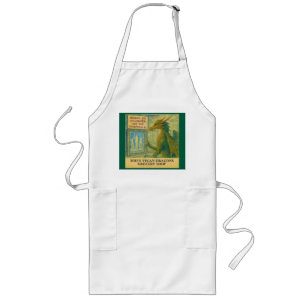 Rick London's Vegan Dragon Grocery Shopping Funny Long Apron