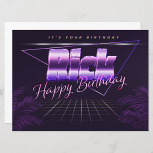 Rick Name First Name pura retro card Birthday