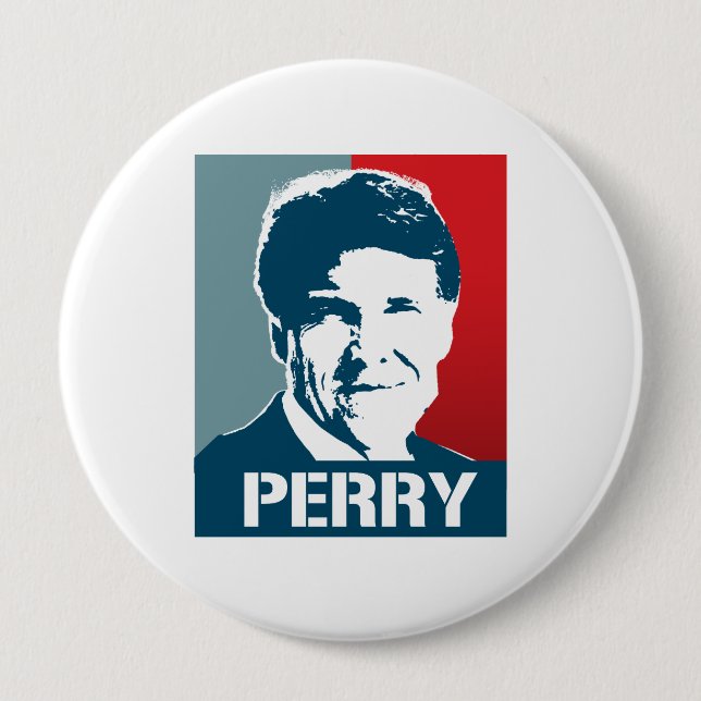 RICK PERRY POSTER 10 CM ROUND BADGE (Front)