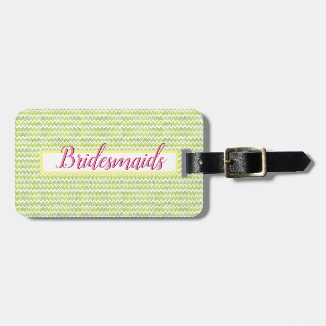 Rick Rack Bridesmaid Luggage Tag (Front Horizontal)