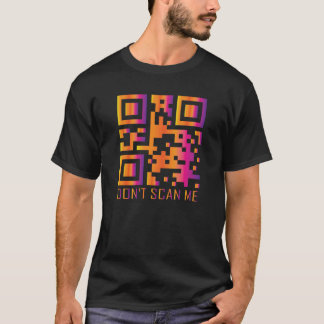 rick roll funny QR scan code don't scan me T-Shirt