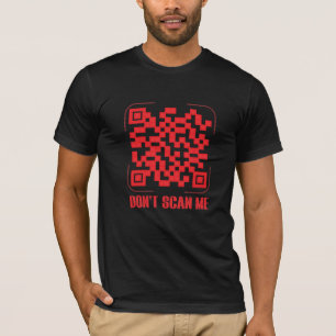 rick roll funny QR scan code don't scan me T-Shirt