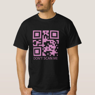 rick roll funny QR scan code don't scan me T-Shirt
