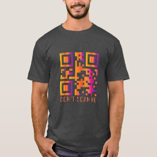 rick roll funny QR scan code don't scan me T-Shirt