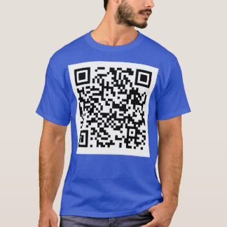 Rick Roll QR Code Baseball TShirt