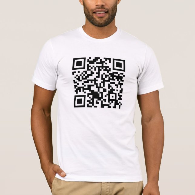 Rick Roll QR code Rickrolled T-Shirt (Front)