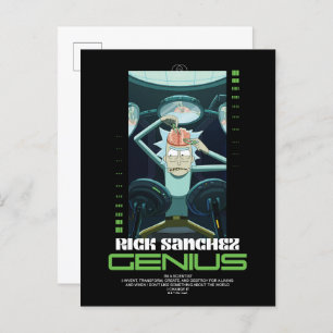 Rick Sanchez Genius Quote Graphic Postcard