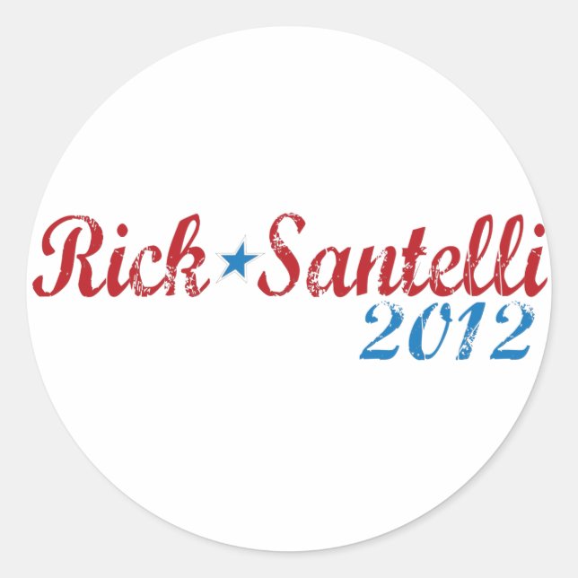 Rick Santelli 2012 Classic Round Sticker (Front)
