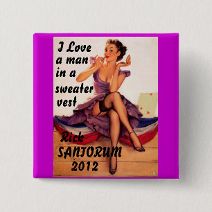 Rick Santorum 2012 15 Cm Square Badge