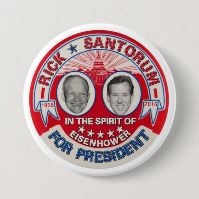 Rick Santorum 2016 7.5 Cm Round Badge (Front)