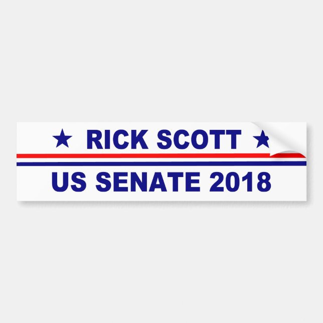 Rick Scott 2018 Bumper Sticker (Front)