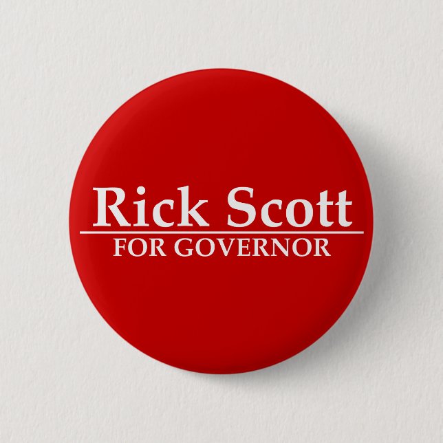 Rick Scott for Governor 6 Cm Round Badge (Front)