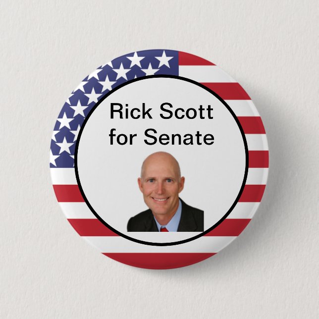 Rick Scott for Senate Button (Front)