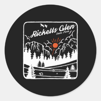 Ricketts Glen State Park Pennsylvania Modern Pn Classic Round Sticker