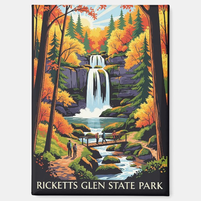 Ricketts Glen State Park Travel Magnet (Front)