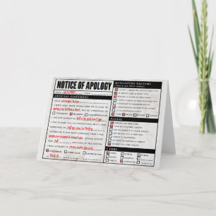 Rickroll Astley Apology Notice Card