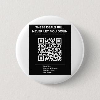 Rickroll QR code 6 Cm Round Badge