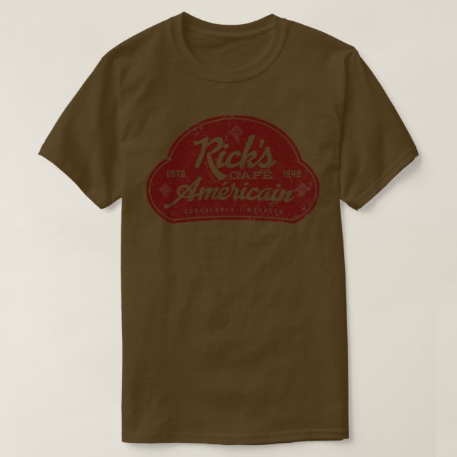 Ricks Cafe Americain T-Shirt (Design Front)
