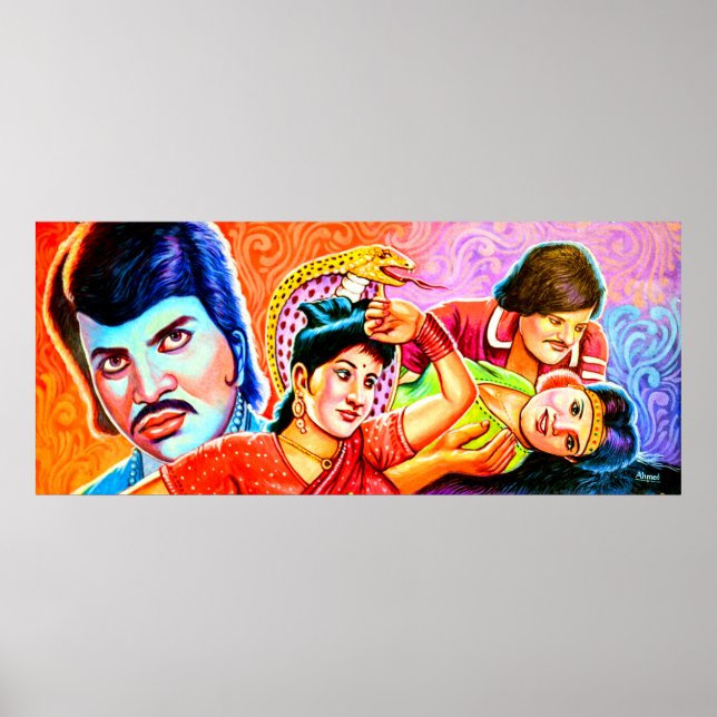 Rickshaw Art traditional actors Poster (Front)