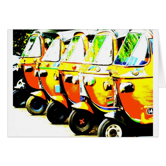 Rickshaw Greeting/Note Card (Front Horizontal)