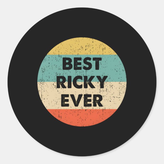 Ricky Name Classic Round Sticker (Front)