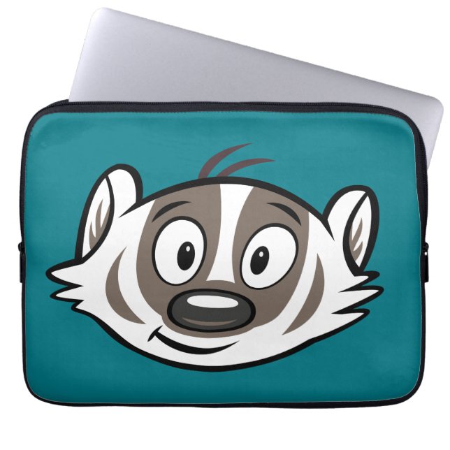 Ricky Racoon | Boomer Badger Face Laptop Sleeve (Front)