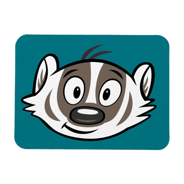Ricky Racoon | Boomer Badger Face Magnet (Horizontal)