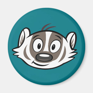 Ricky Racoon Boomer Badger Face Magnet