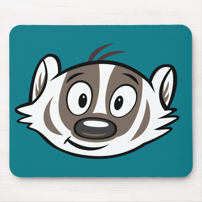 Ricky Racoon | Boomer Badger Face Mouse Pad (Front)