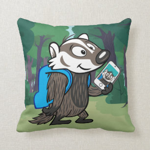 Ricky Racoon   Boomer Badger Selfie Cushion