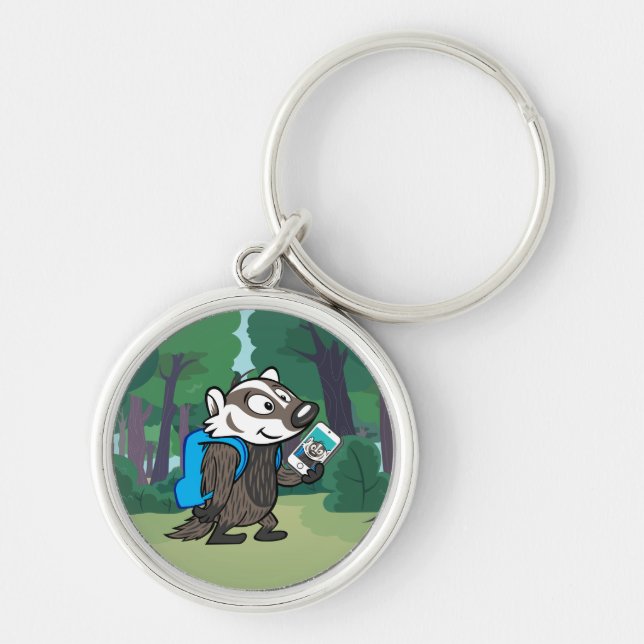 Ricky Racoon | Boomer Badger Selfie Key Ring (Front)