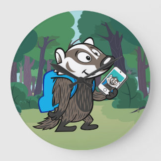Ricky Racoon | Boomer Badger Selfie Large Clock