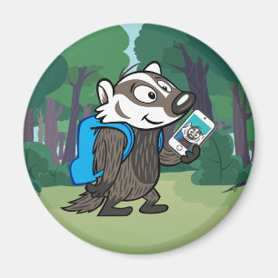 Ricky Racoon Boomer Badger Selfie Magnet