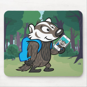 Ricky Racoon   Boomer Badger Selfie Mouse Pad