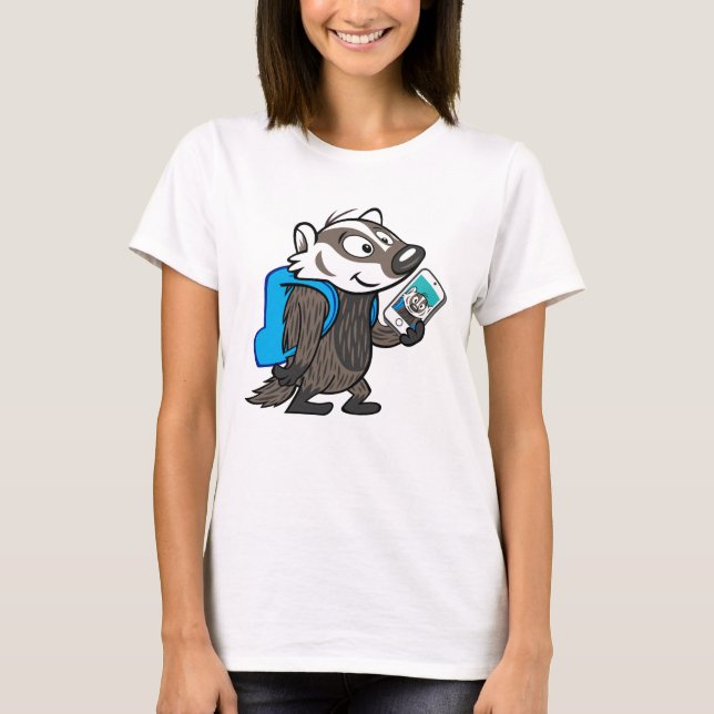 Ricky Racoon | Boomer Badger Selfie T-Shirt (Front)