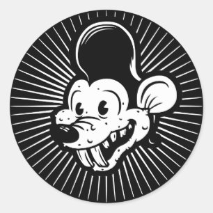 Ricky Rodent Classic Round Sticker