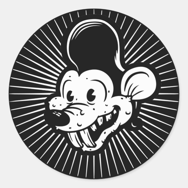 Ricky Rodent Classic Round Sticker (Front)