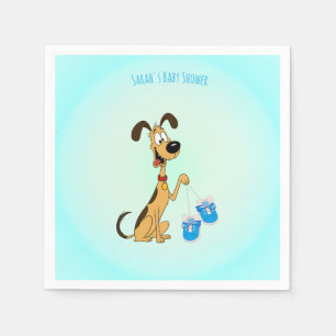 Rico the Dog Baby Boy Shower Guest Towels Napkin