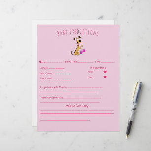 Rico the Dog holding baby shoes Game Booklet
