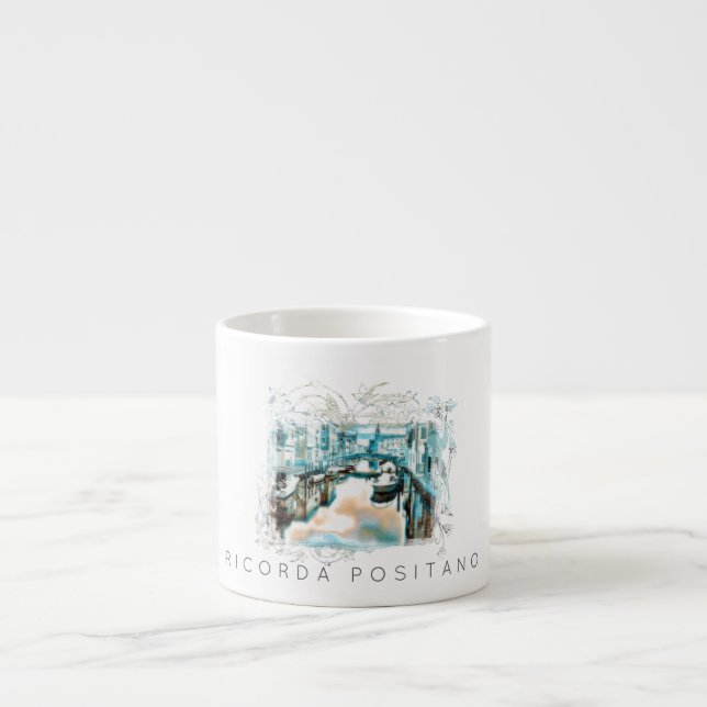 *~* Ricorda Positano Italy Italian Language  AR20 Espresso Cup (Front)