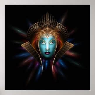 Riddian Queen Fractal Art Poster