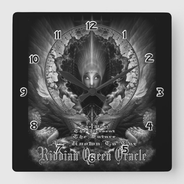 Riddian Queen Oracle GS Square Wall Clock (Front)