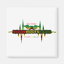 Riddim Roots Radio Square Fridge Magnet